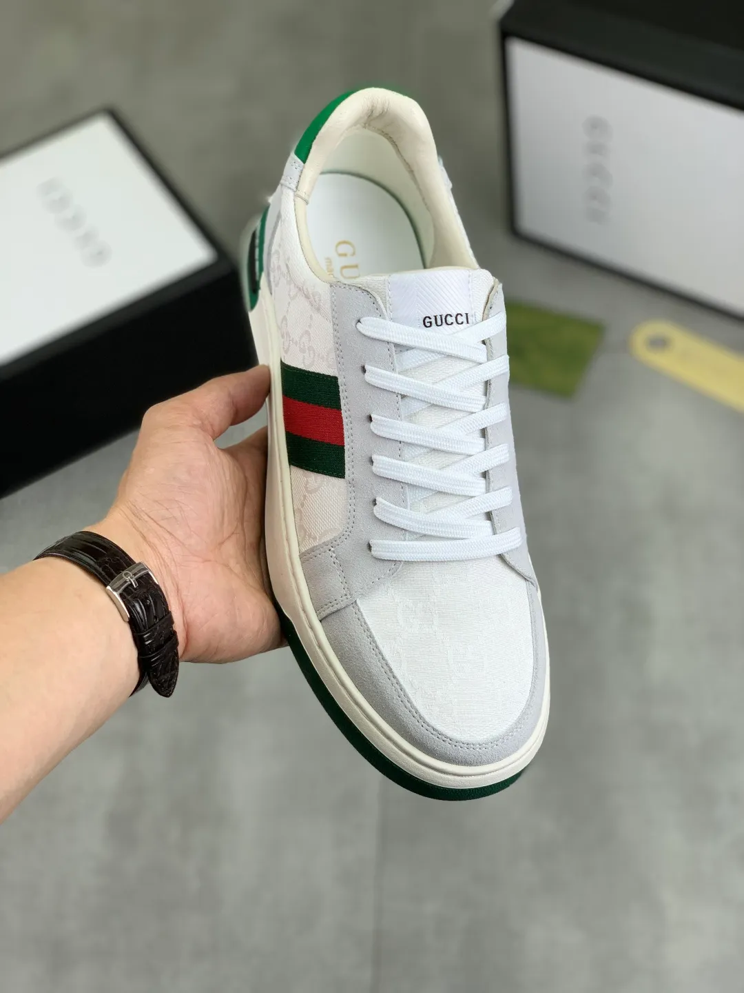 Men's men's shoes 💰P420💰【New model】 🆘 The latest model from Gucci official website🎁Classic casual and fashionable men's shoes👟Best model💥The style is simple and elegant, exclusive for trendy men. Unique official website latest brand elements👑Gucci original decoration, fashionable and generous, the fabric is made of original soft calfskin➕Comfortable soft pigskin lining ✅Wear-resistant rubber outsole specified on the official website_Full of elasticity, the classic model taken at the counter 🎬Color: 3️⃣colors available😍Number of codes: 38-44 (45 46 customized)